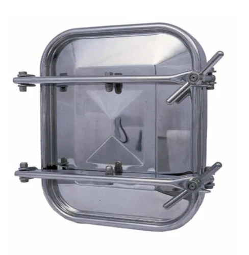 Tapa de estanque rectangular 530 x 420 mm vertical — AISI 304