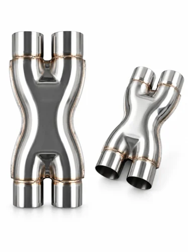 X pipe para escape en acero inoxidable